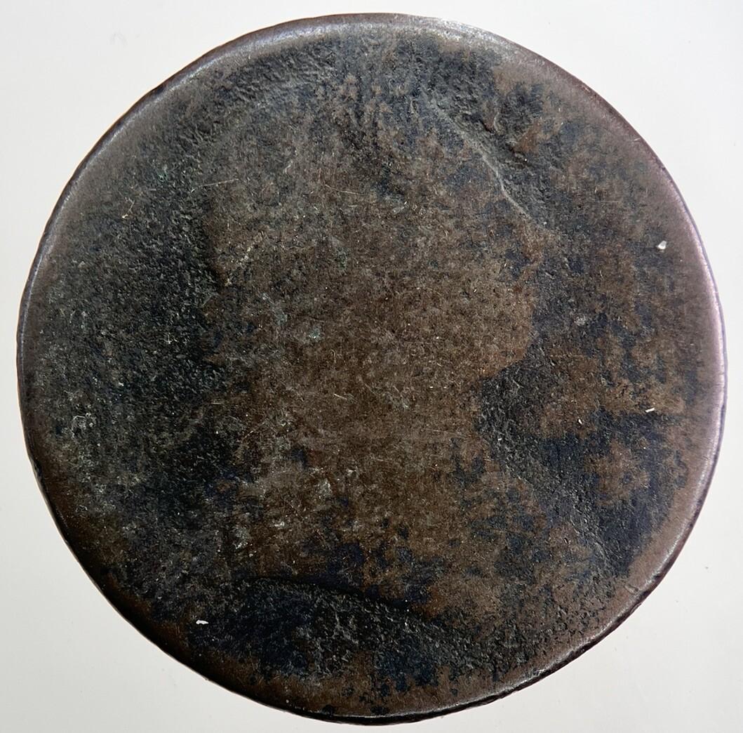 1755 George 3rd III Half-Penny British Coin | Worn Grade | a5045