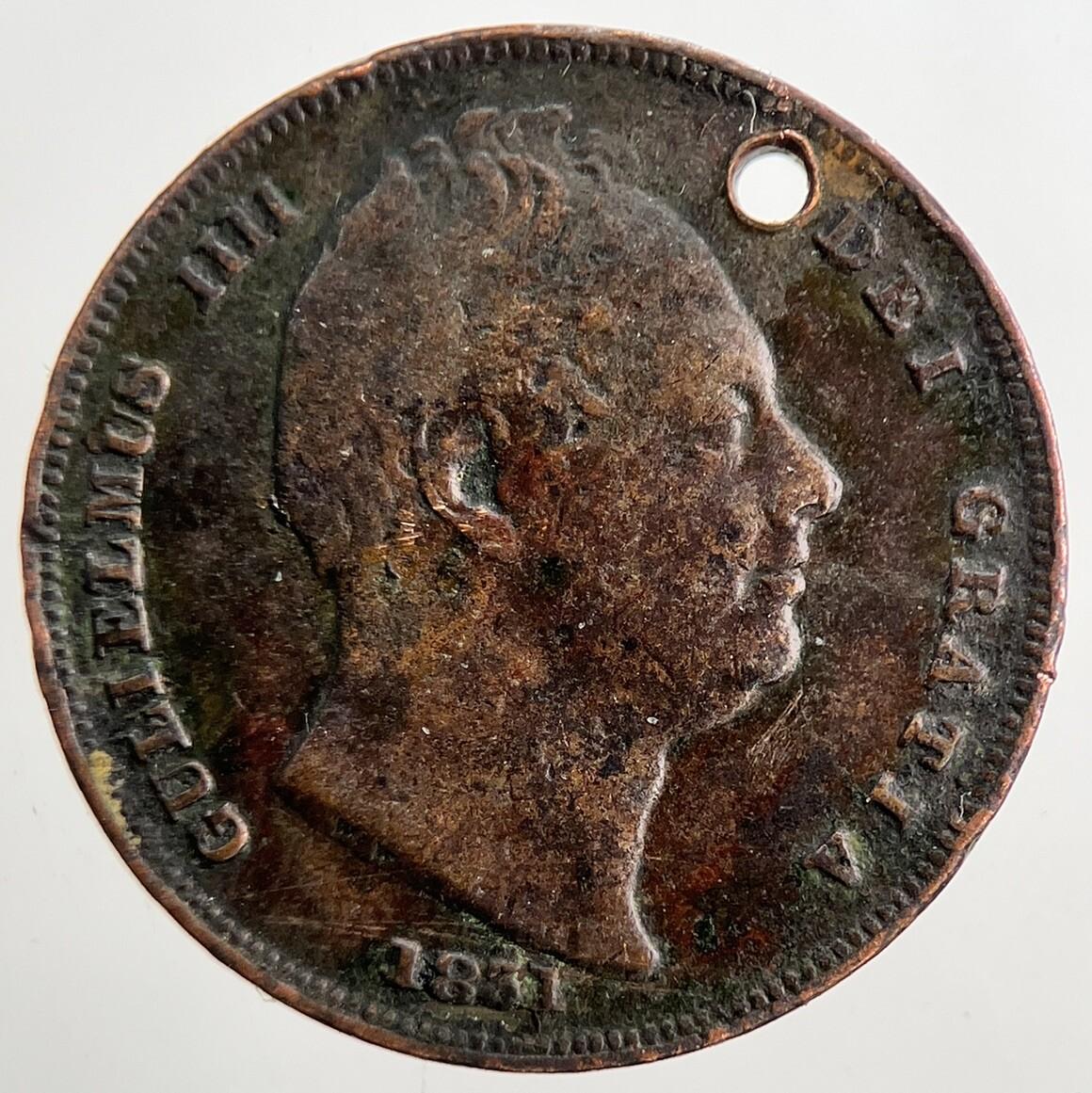 1831 William IIII 4th Farthing Coin | Fine Collectable Grade | a5079