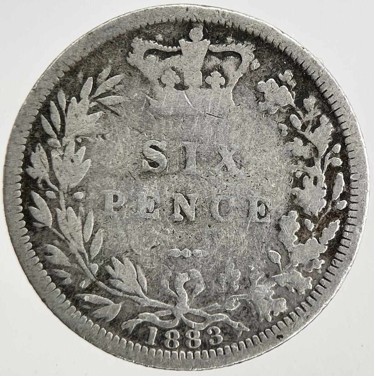 1883 Victoria Sixpence Silver Coin | Fine Collectable Grade | a6809