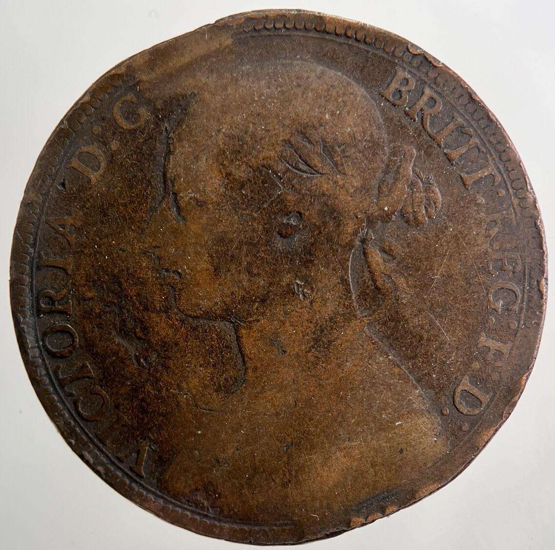 1889 Victoria One Penny Coin | Fair Grade | a5029