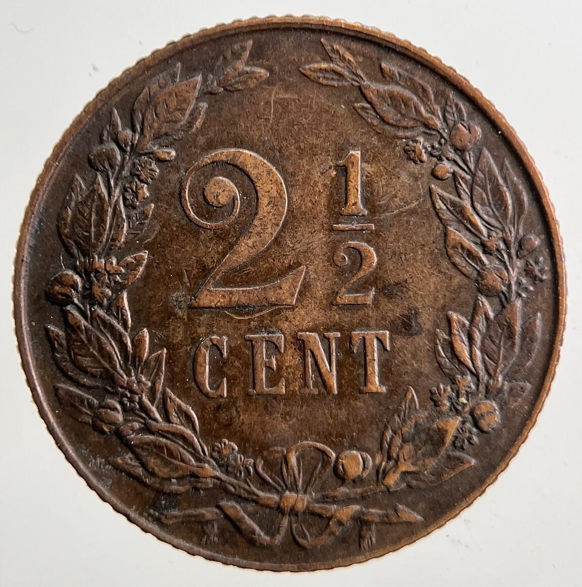 1906 Netherlands 2 1/2 Cent Coin | Fine Collectable Grade | a5377
