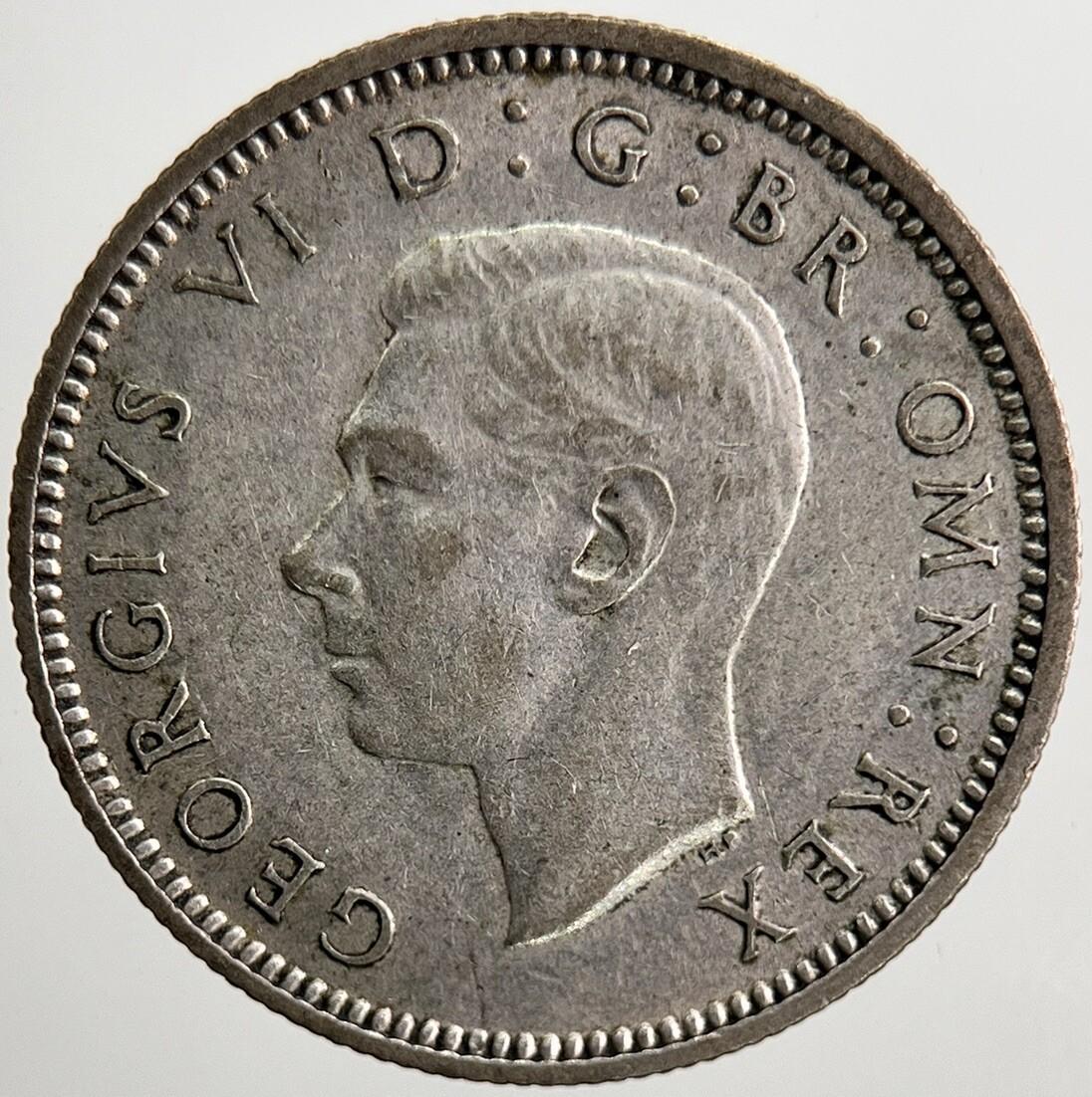 1942 George VI British Sixpence Silver Coin | Very Fine Grade | a5515