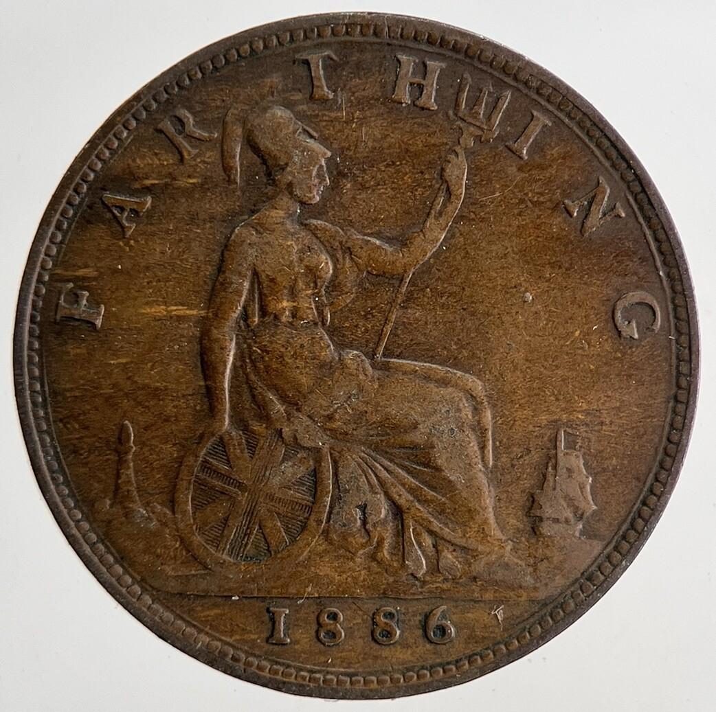 1886 Victoria Farthing Coin | Very High Grade | a6794