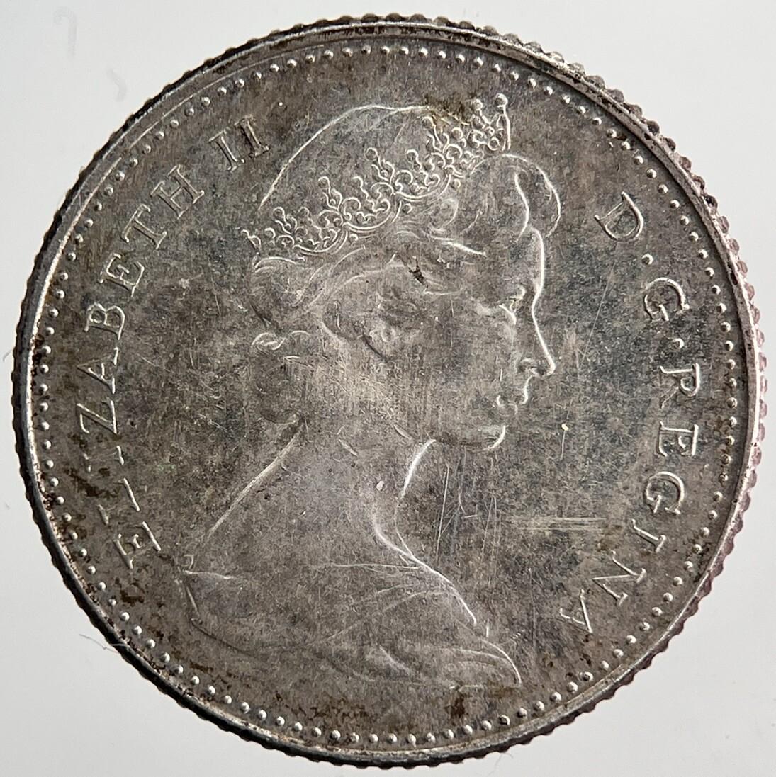 1967 Canada 10 Cents Silver Coin | Very High Grade | a6395