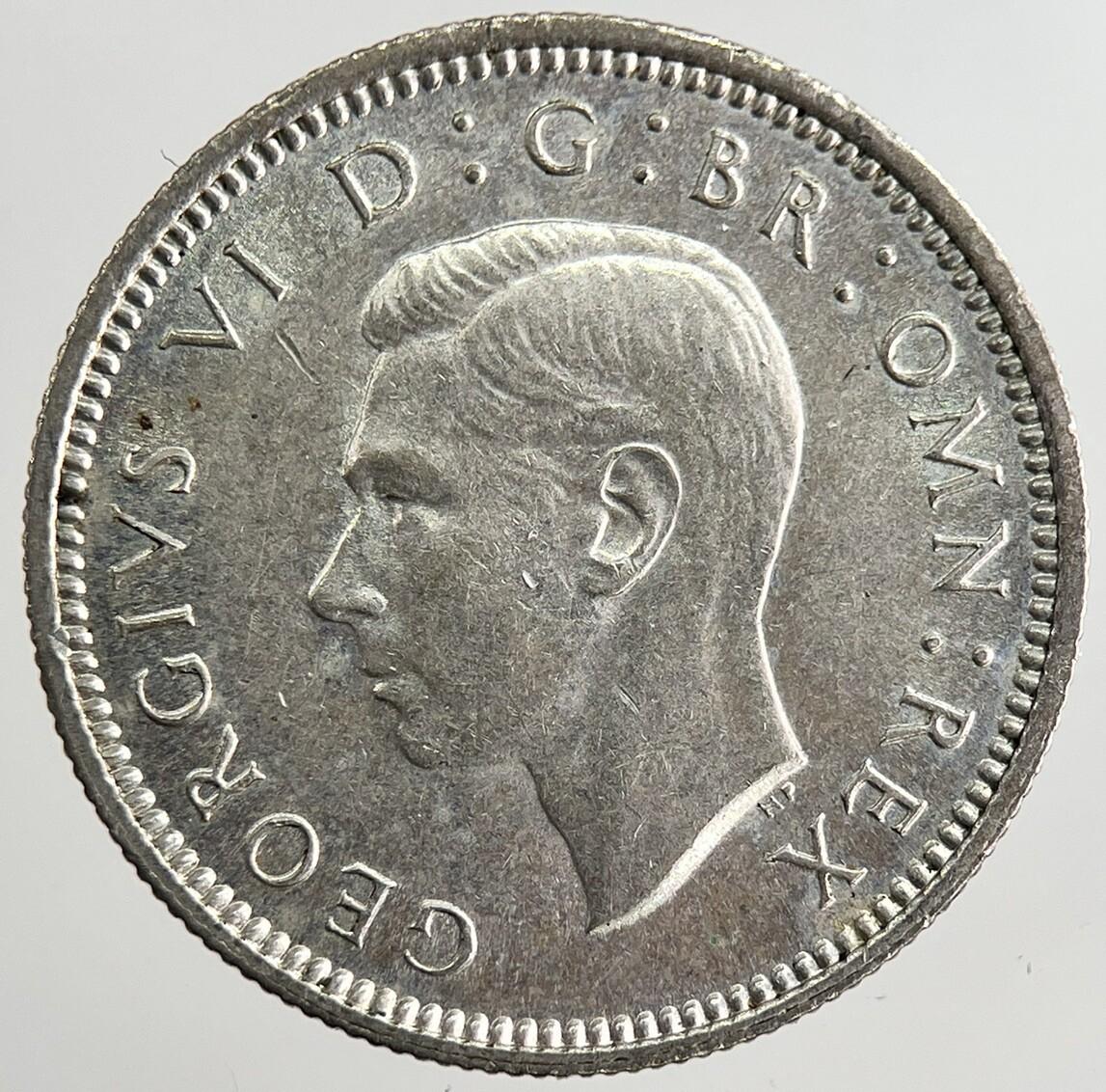 1940 George VI British Sixpence Silver Coin | Very Fine Grade | a8348