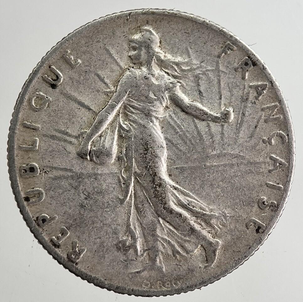 1916 France 50 Centimes Cents Silver Coin | Fine Collectable Grade | a8369