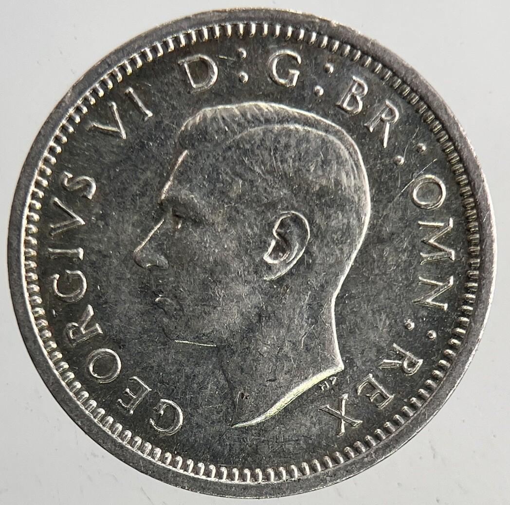 1938 George VI Threepence Silver Coin | Very Fine Grade | a6893