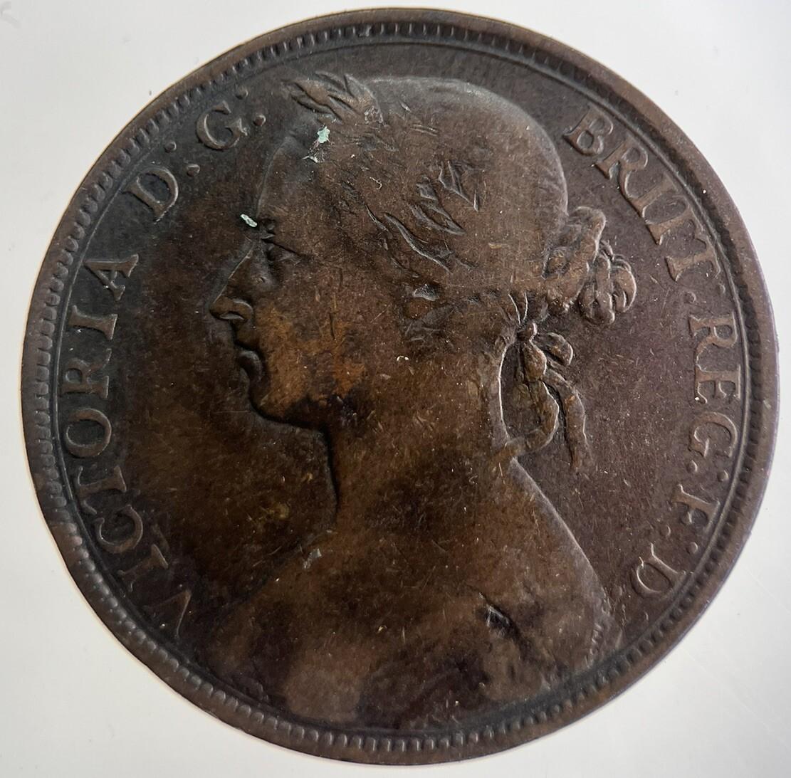 1892 Victoria One Penny Coin | Collectable Grade | a8997