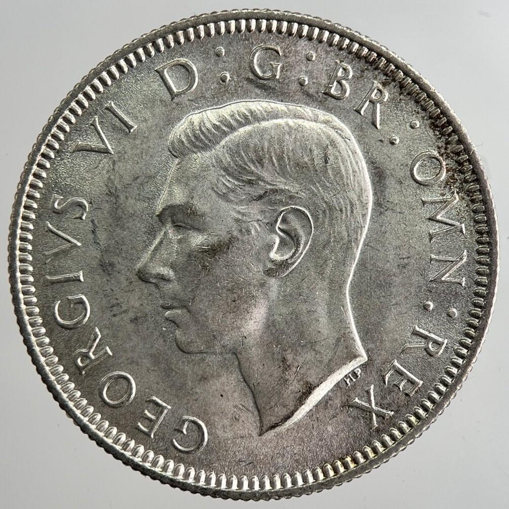 1941 George VI British Shilling Silver Coin | Very Fine Grade | a8352