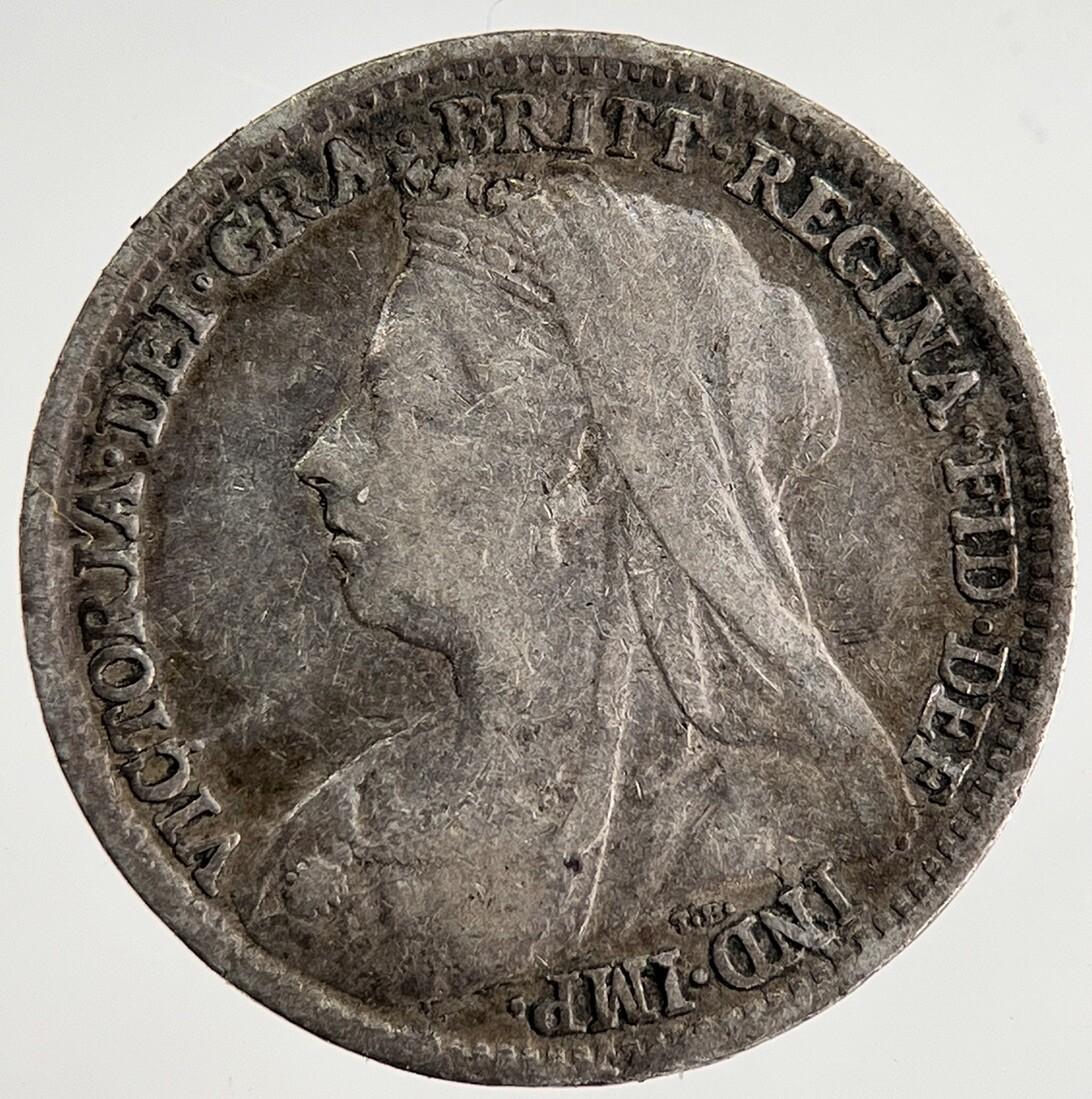 1897 Victoria Threepence Silver Coin | Fine Collectable Grade | a8487