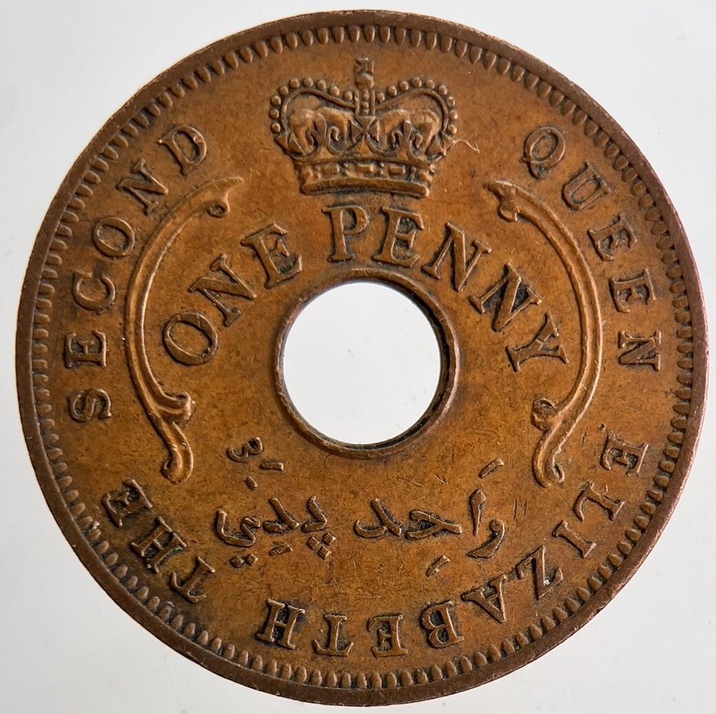 1959 Elizabeth II Nigeria One Penny Coin | Very High Grade | a6885