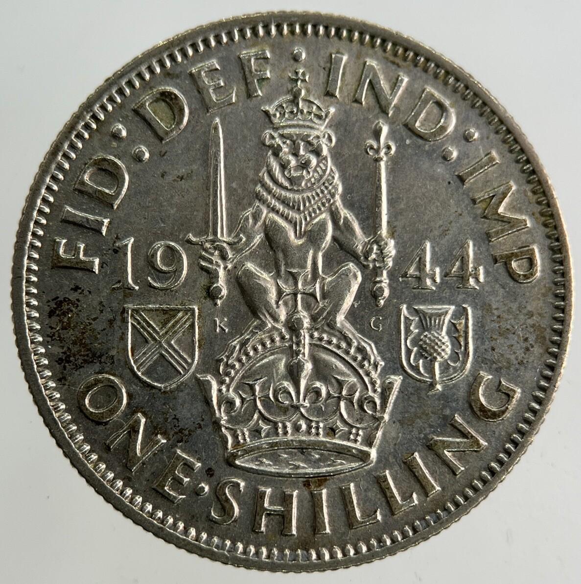 1944 George VI Shilling Silver Coin | Very High Grade