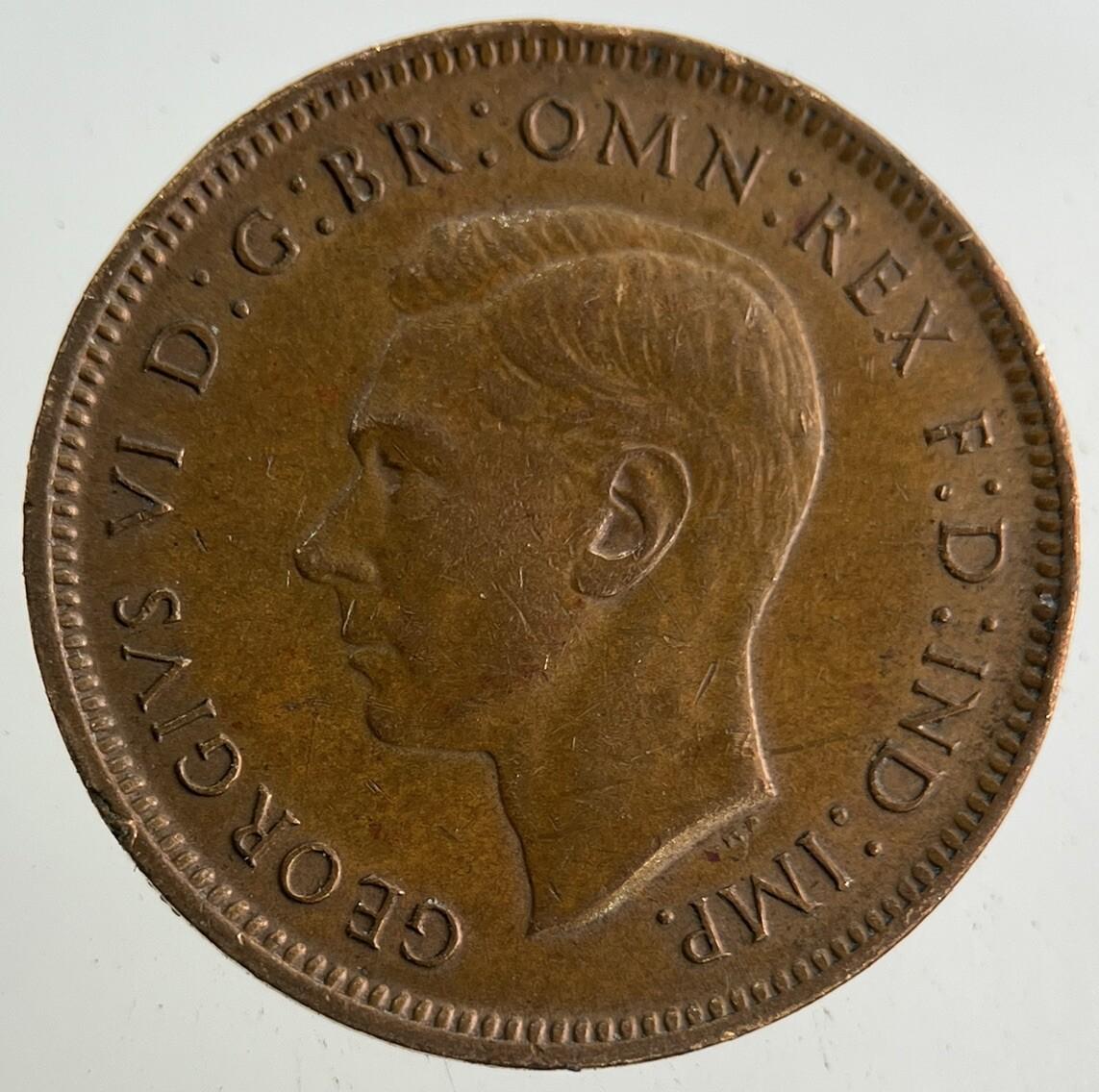 1943 George VI Wren Farthing Coin | Very High Grade