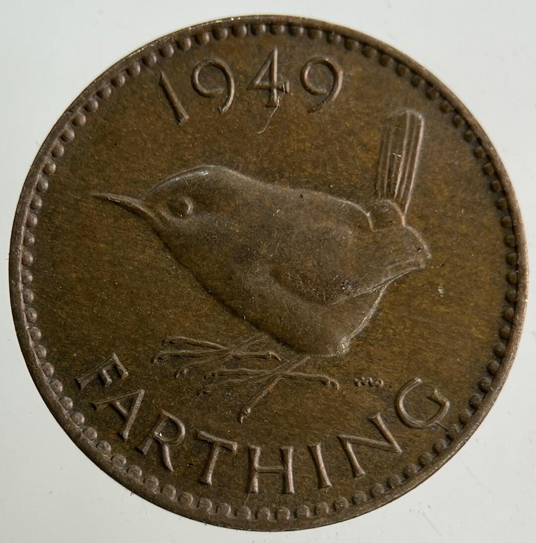 1949 George VI Wren Farthing Coin | Very High Grade