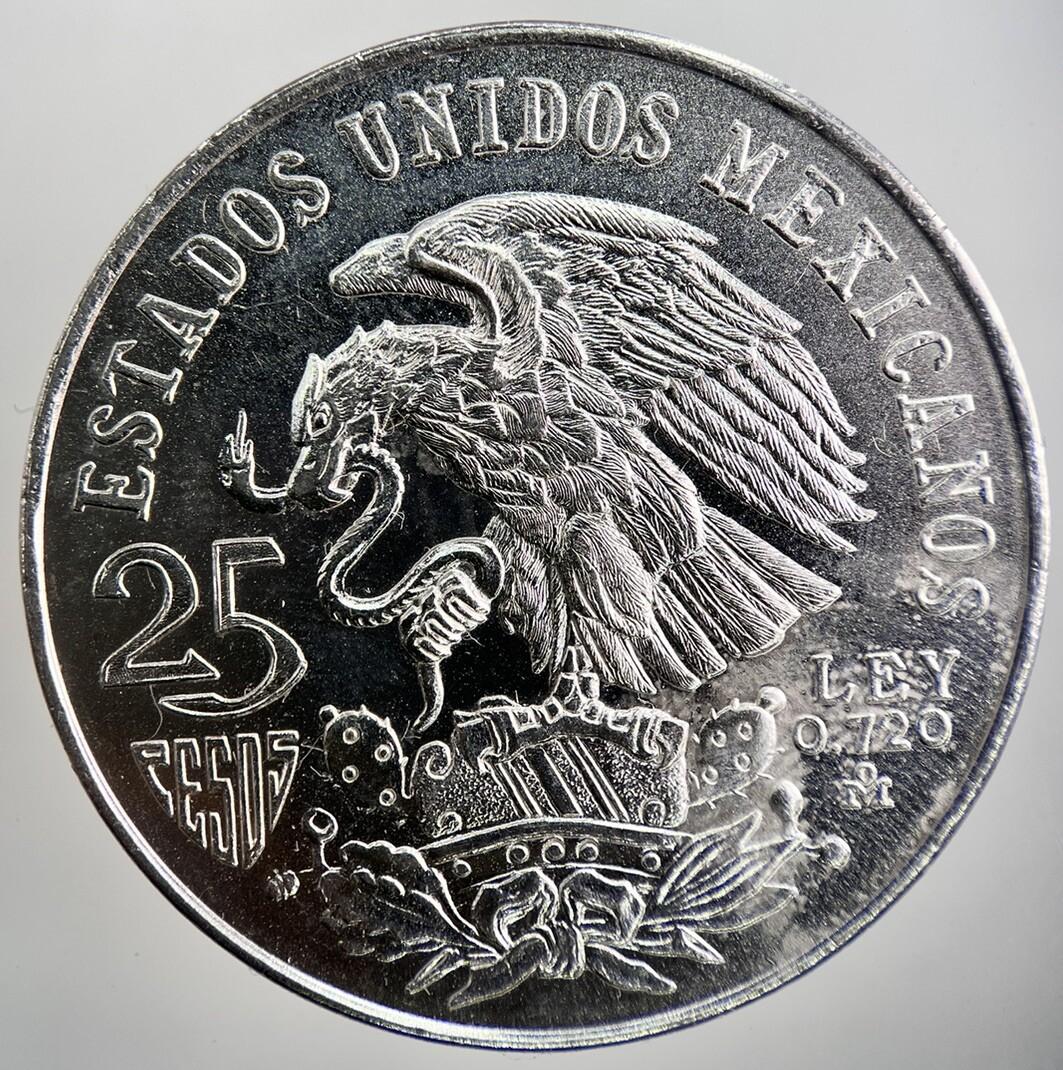 1968 Mexico 25 Pesos Silver Coin | Very High Grade | a877