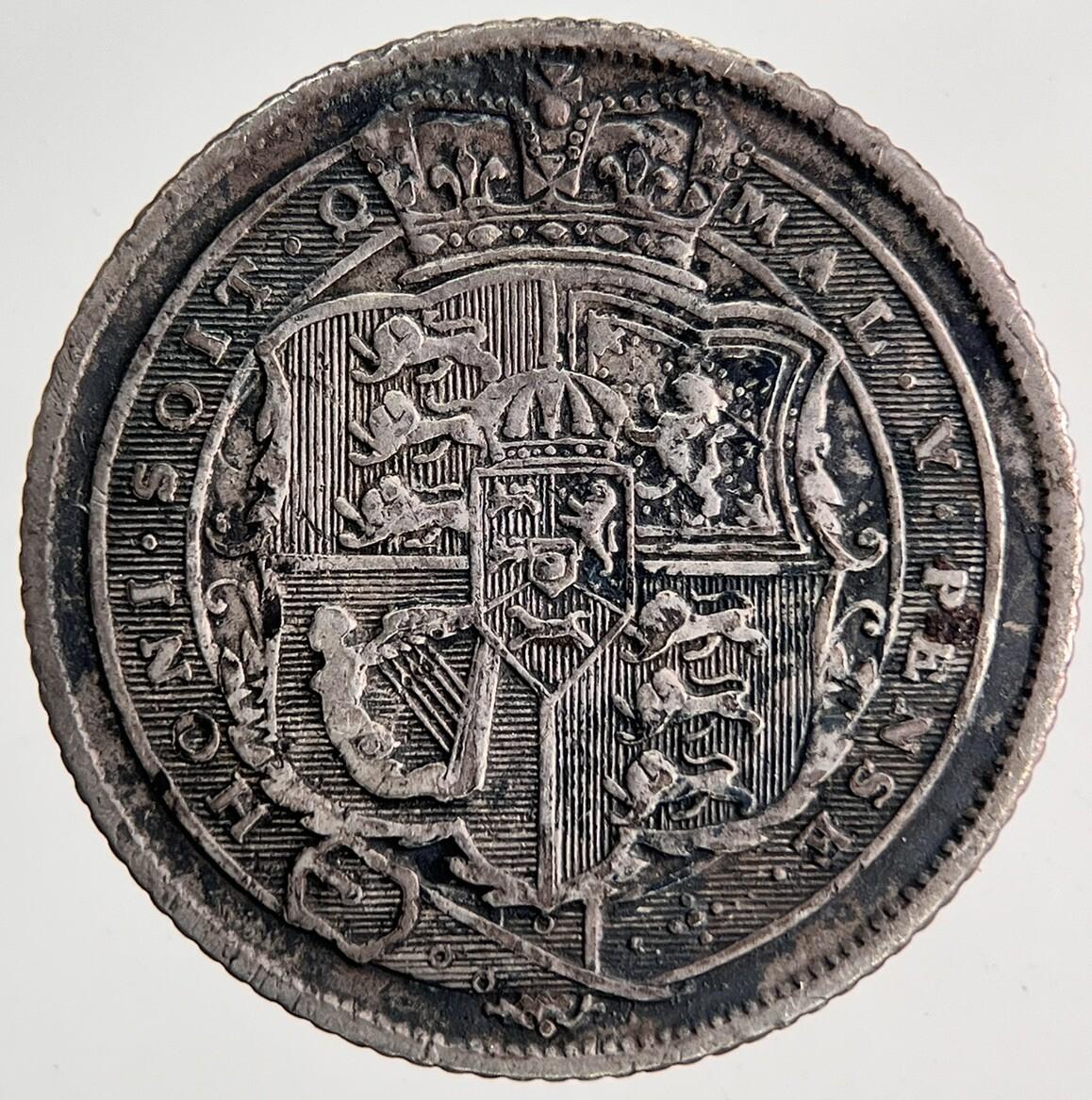 1818 George III Sixpence Silver Coin | Fine Collectable Grade | a6852