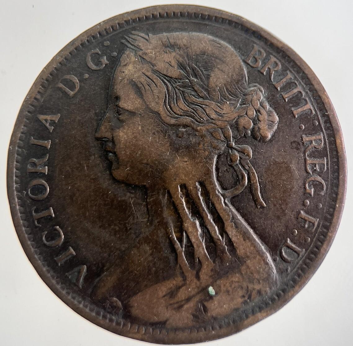 1862 Victoria One Penny Coin | Collectable Grade | a8998