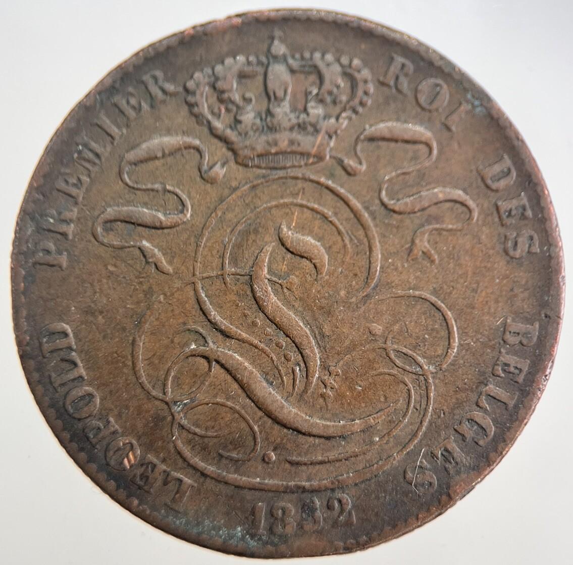 1852 Belgium 5 Cents Coin | Very High Grade | a8993