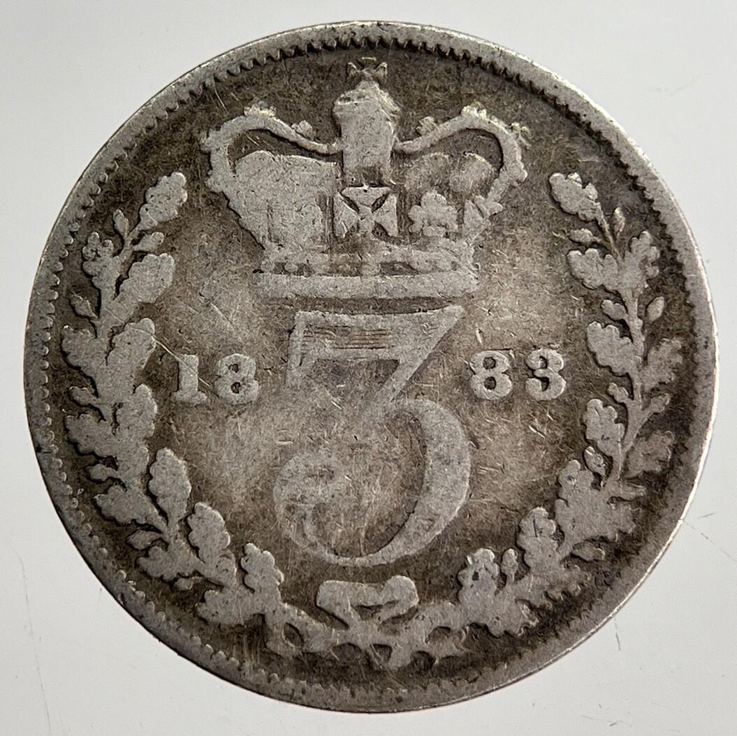 1883 Victoria Threepence Silver Coin | Collectable Grade | a8687