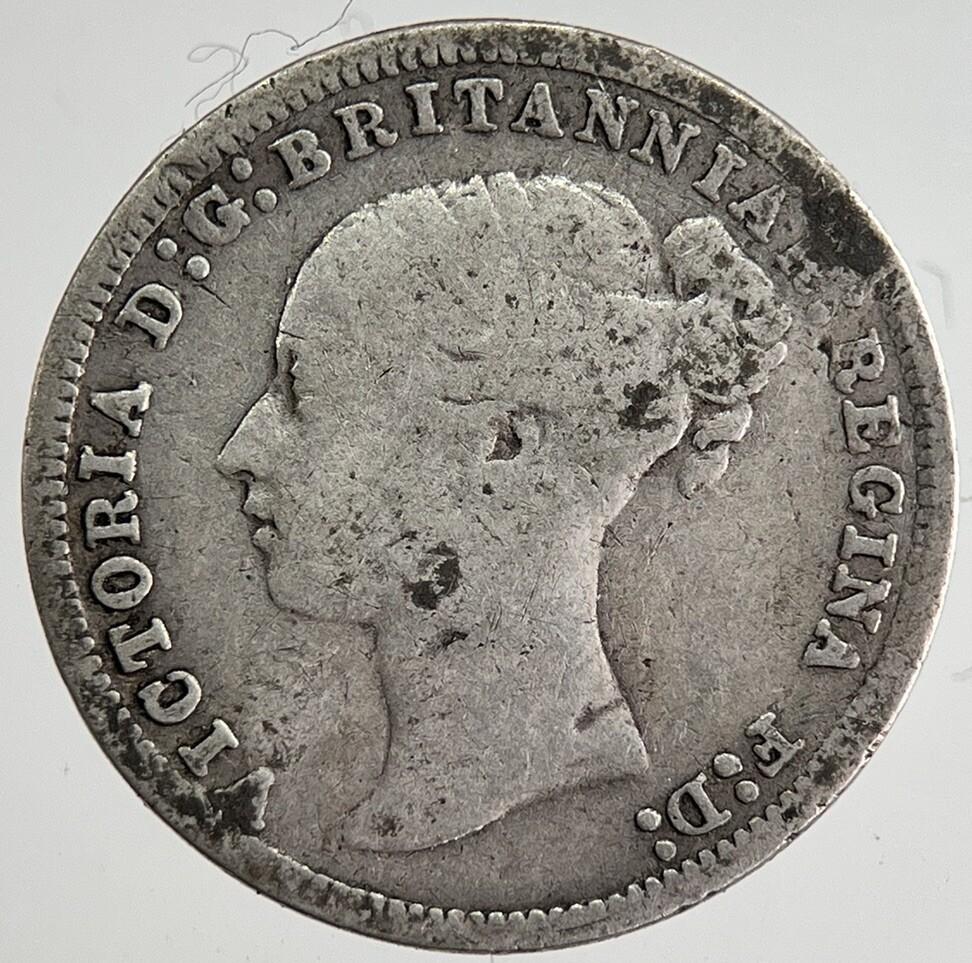 1876 Victoria Threepence Silver Coin | Collectable Grade | a8464