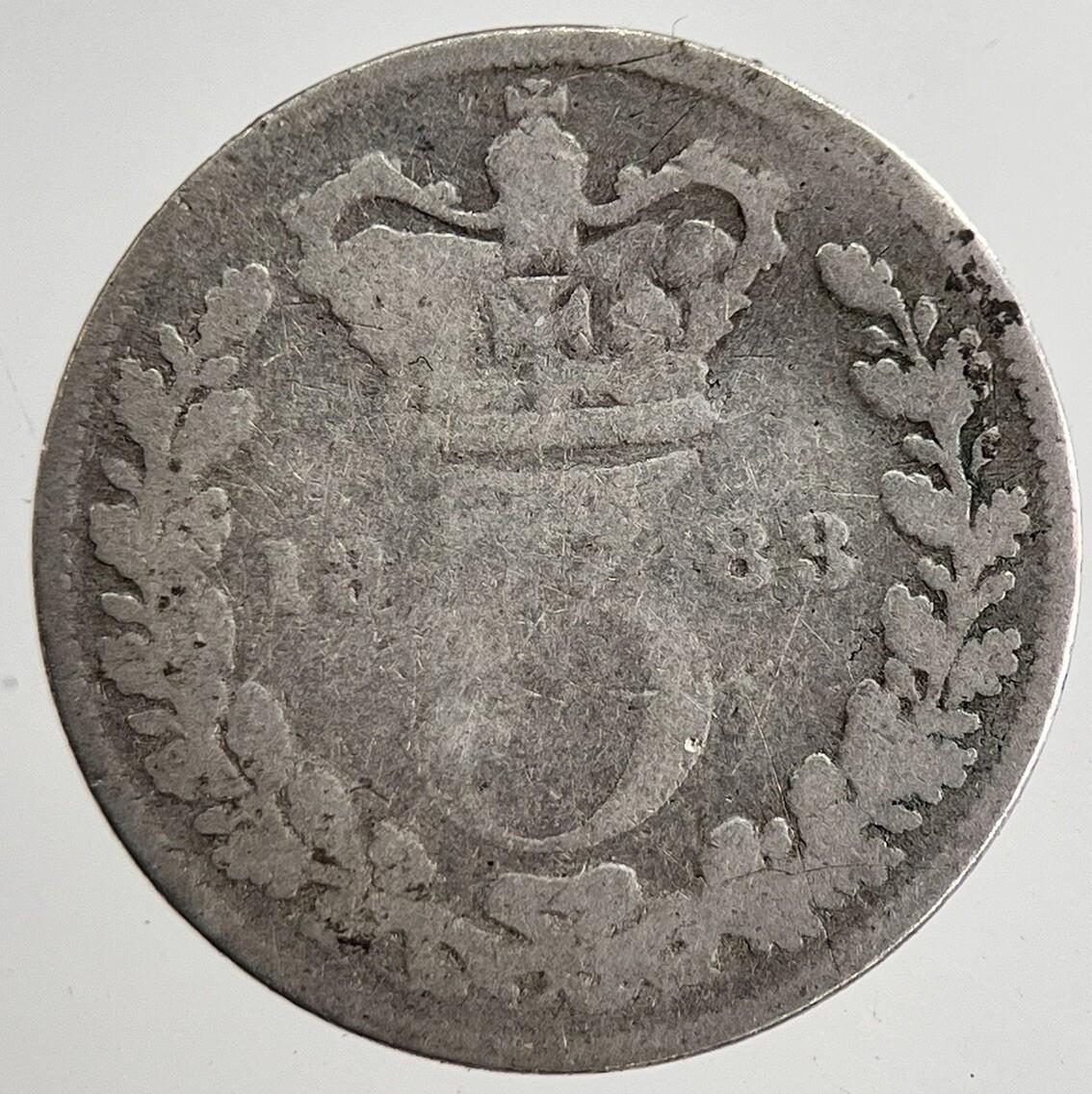 1883 Victoria Threepence Silver Coin | Collectable Grade | a8819