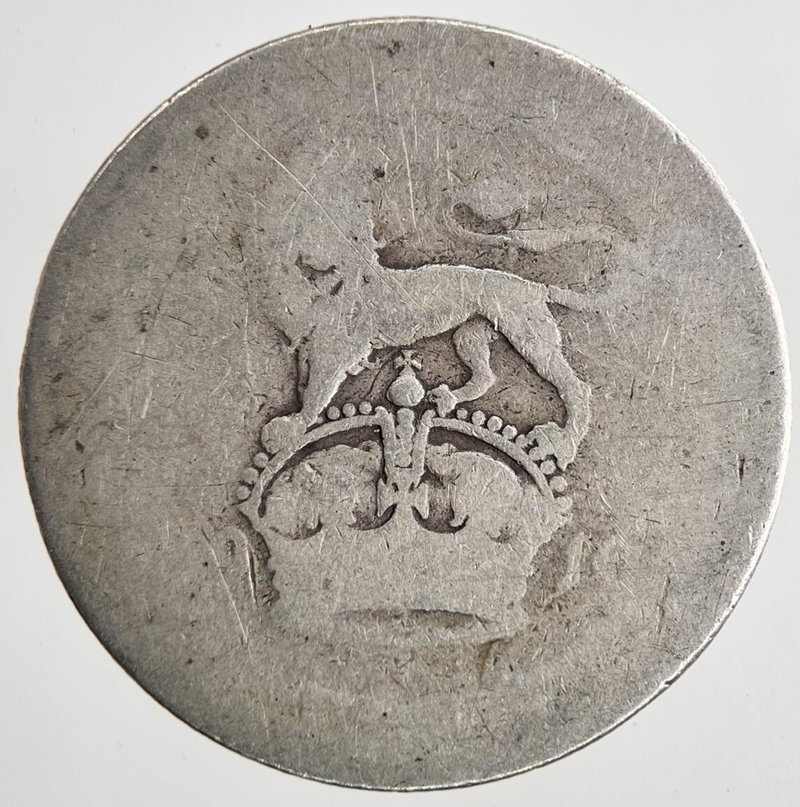 1910 Edward VII Shilling British Silver Coin | Fair Grade | a6970