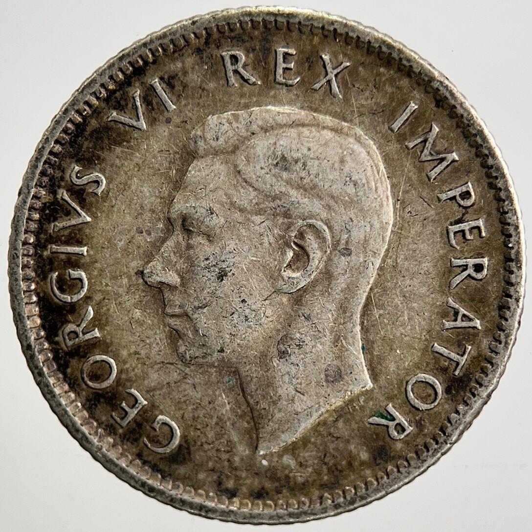 1937 South Africa Sixpence Silver Coin | Fine Collectable Grade