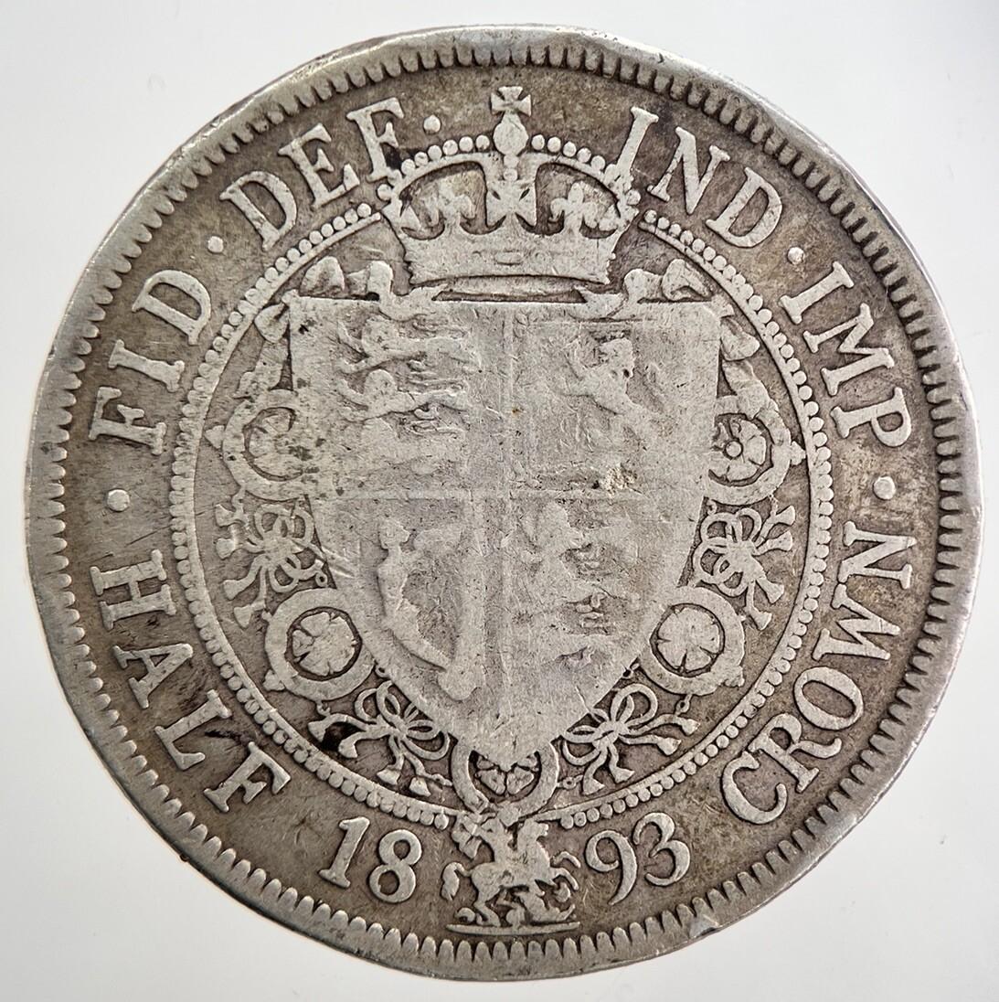 1893 Victoria Half-Crown Silver Coin | Collectable Grade