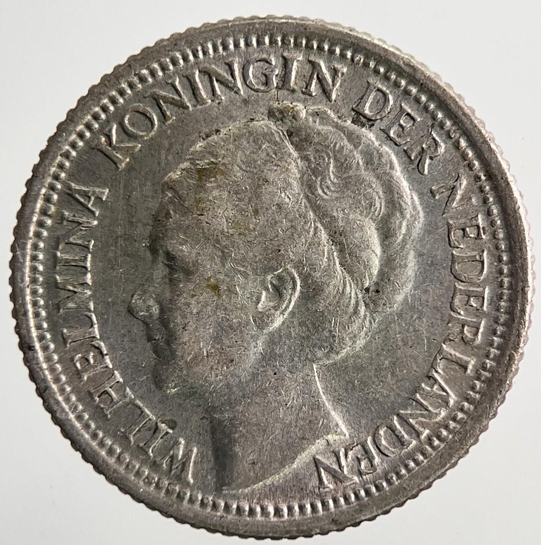 1938 Netherlands 10 Cents Silver Coin | Fine Collectable Grade | a6930