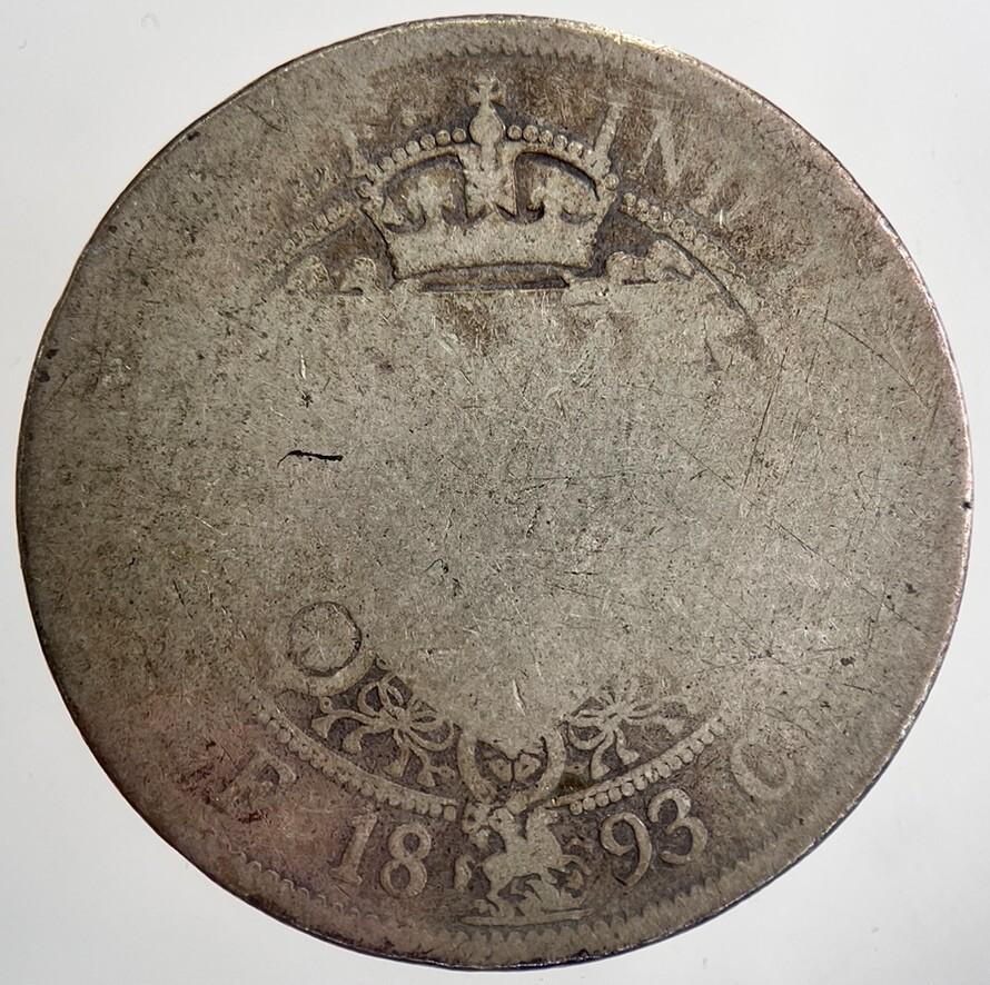 1893 Victoria Half-Crown Silver Coin | Fair Grade