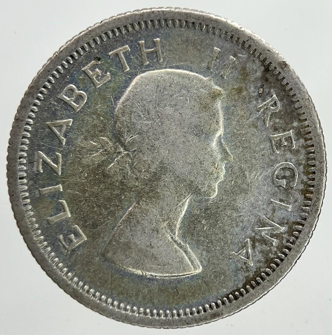 1957 South Africa Sixpence Silver Coin | Fine Collectable Grade | a6981