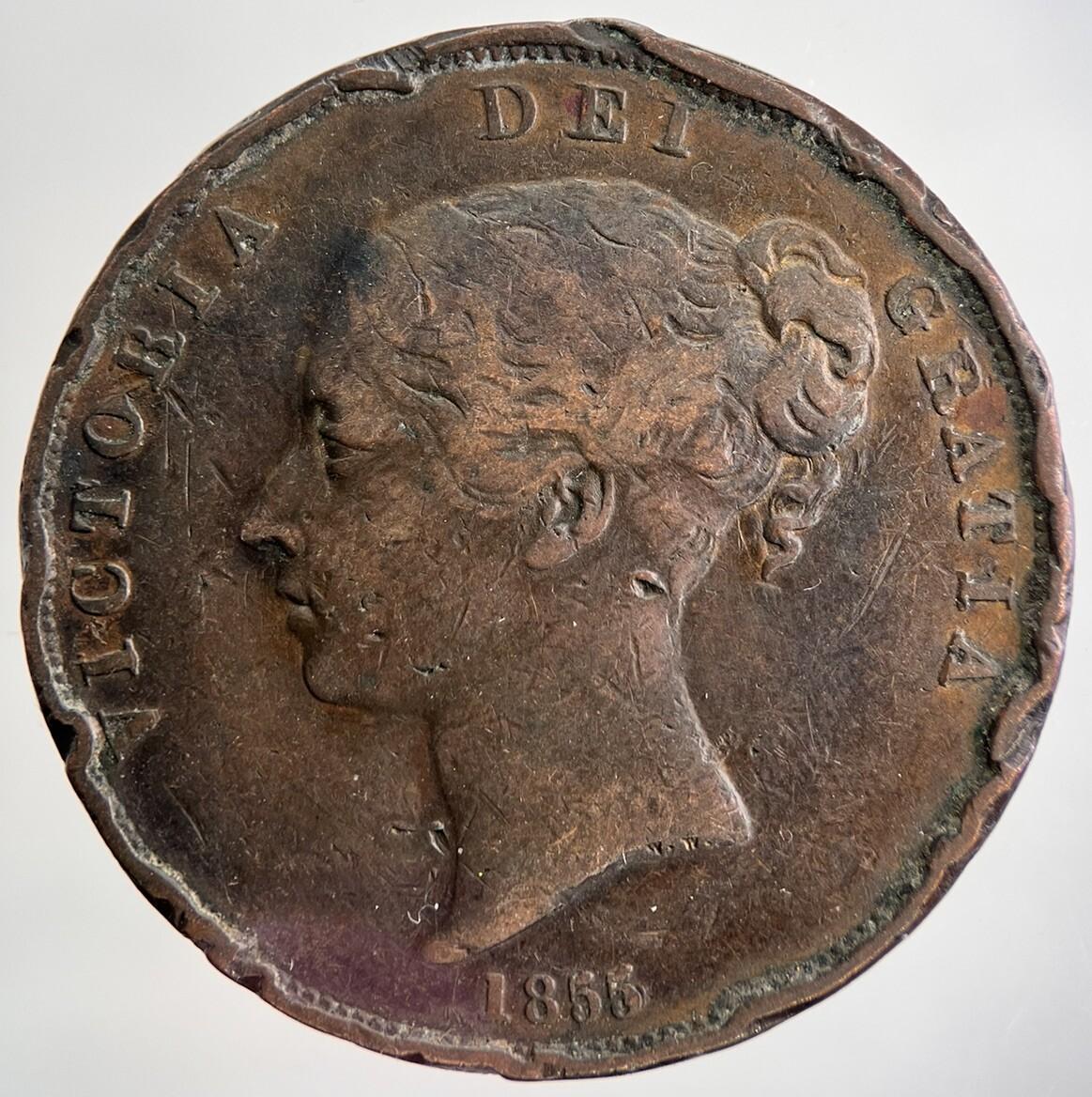 1855 Victoria One Penny Coin | Fine Collectable Grade