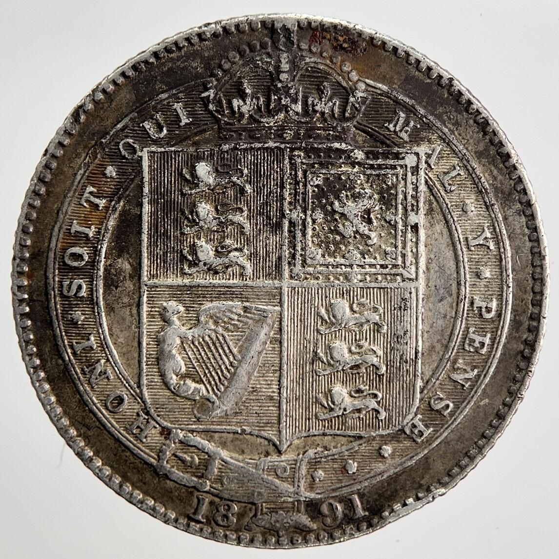 1891 Victoria Shilling Silver Coin | Fine Collectable Grade