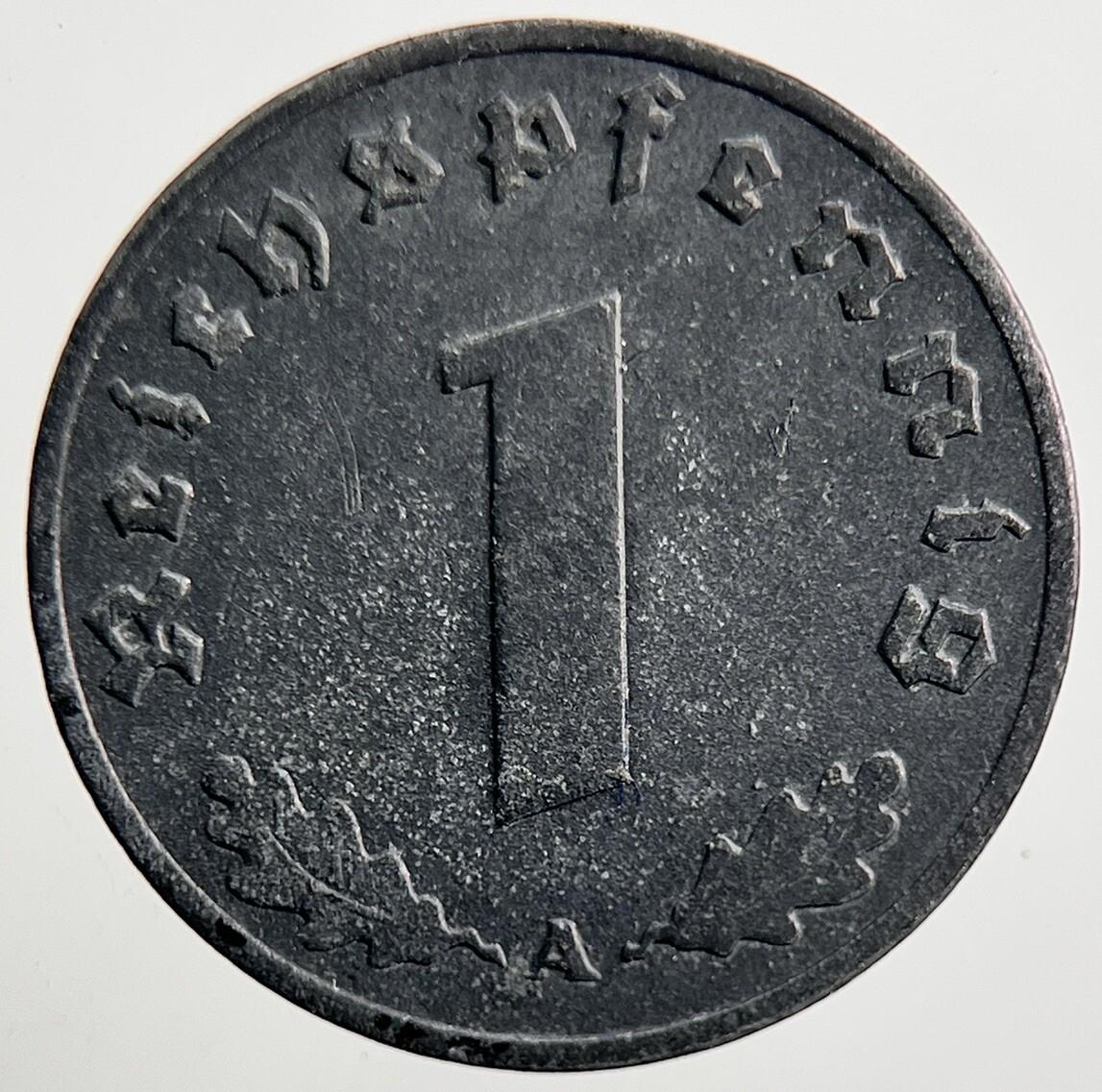 1940-A Germany Nazi 1 Pfennig Coin | Very High Grade