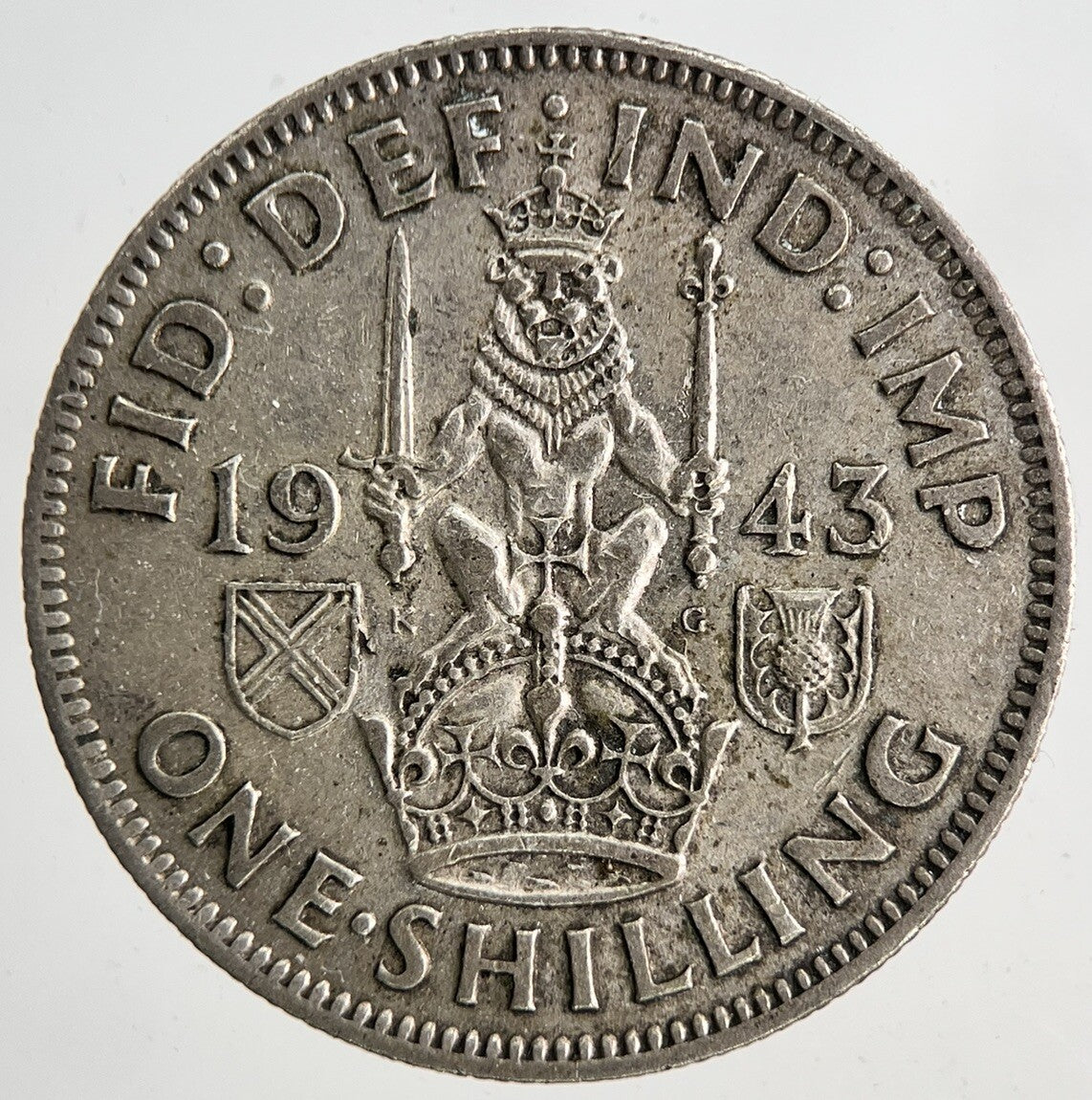 1943 George VI British Shilling Silver Coin | Fine Collectable Grade | a9022