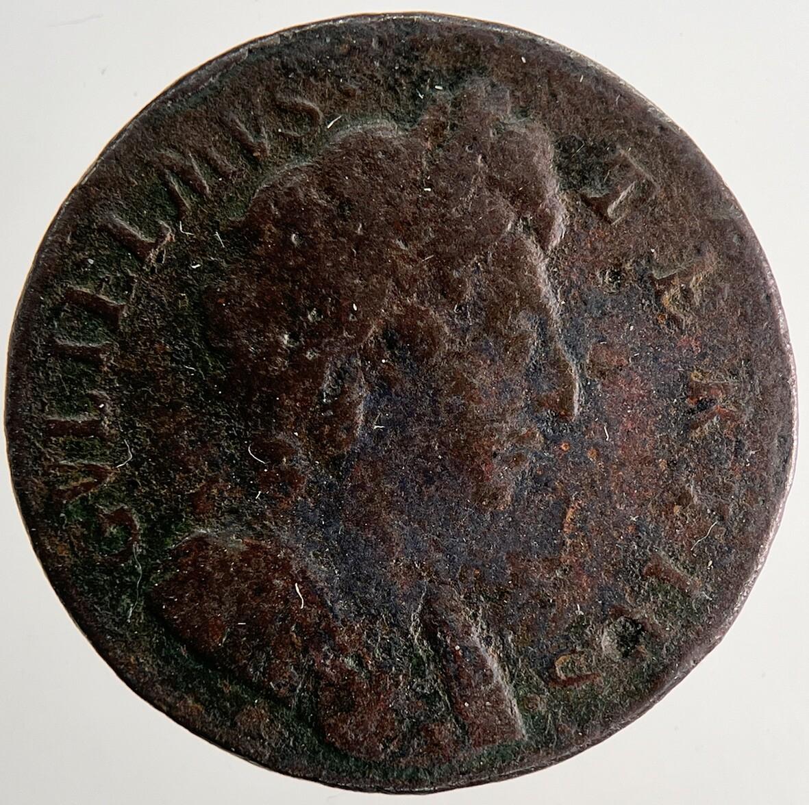 1695 William III 3rd Farthing Coin | Fine Collectable Grade | a9648
