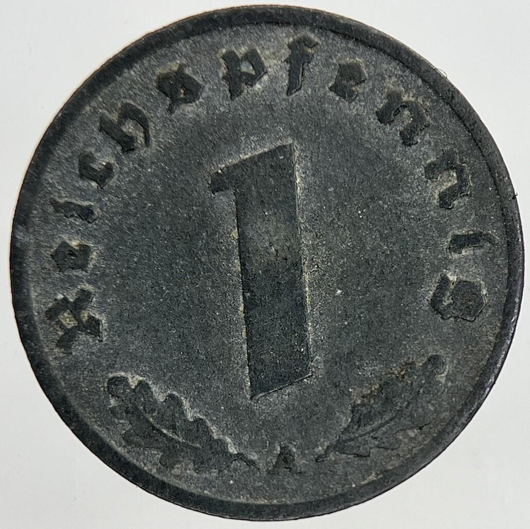 1942-A Germany Nazi 1 Pfennig Coin | Collectable Grade | a9001