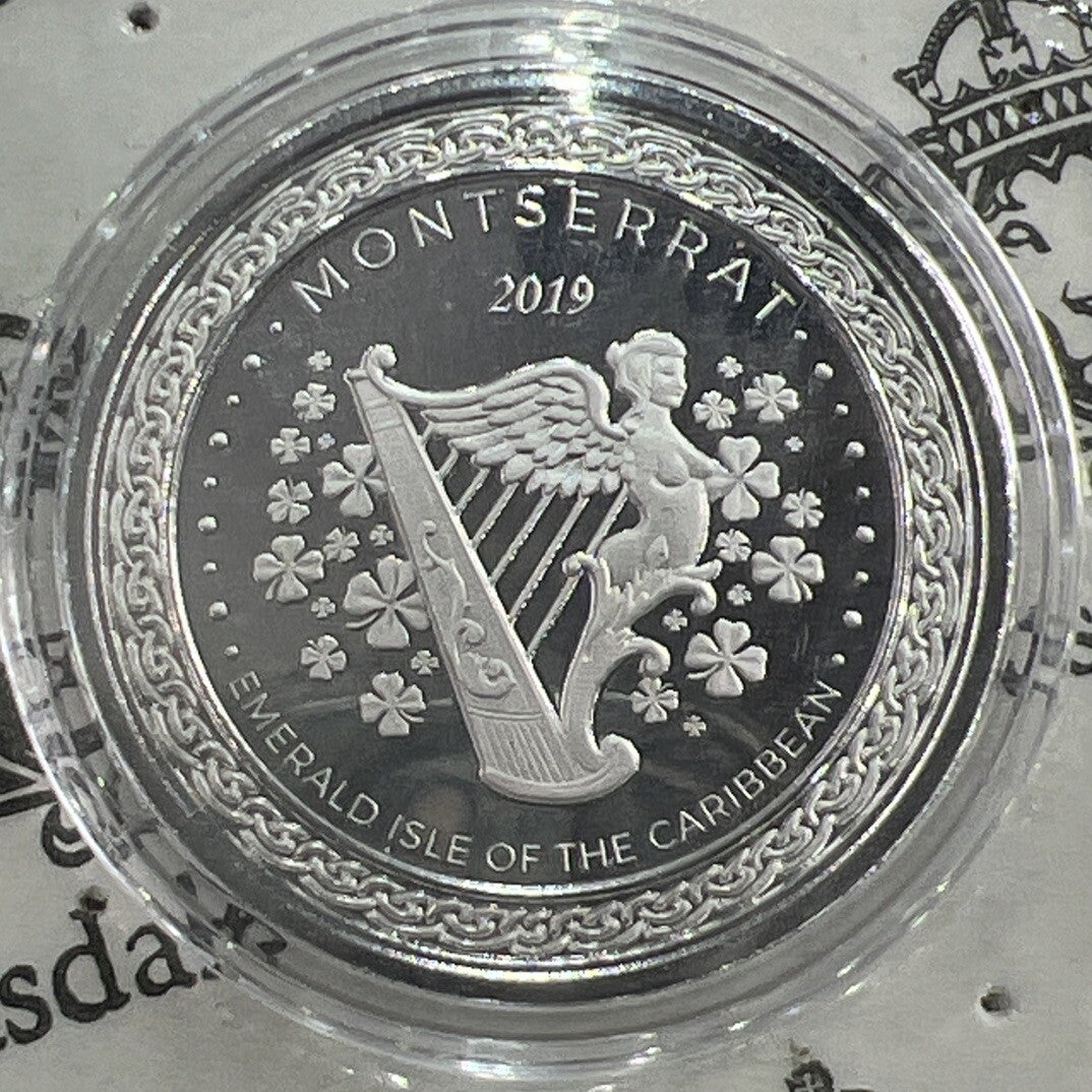 2019 Montserrat Harp Silver Coin 1oz | Comes In Sealed Capsule