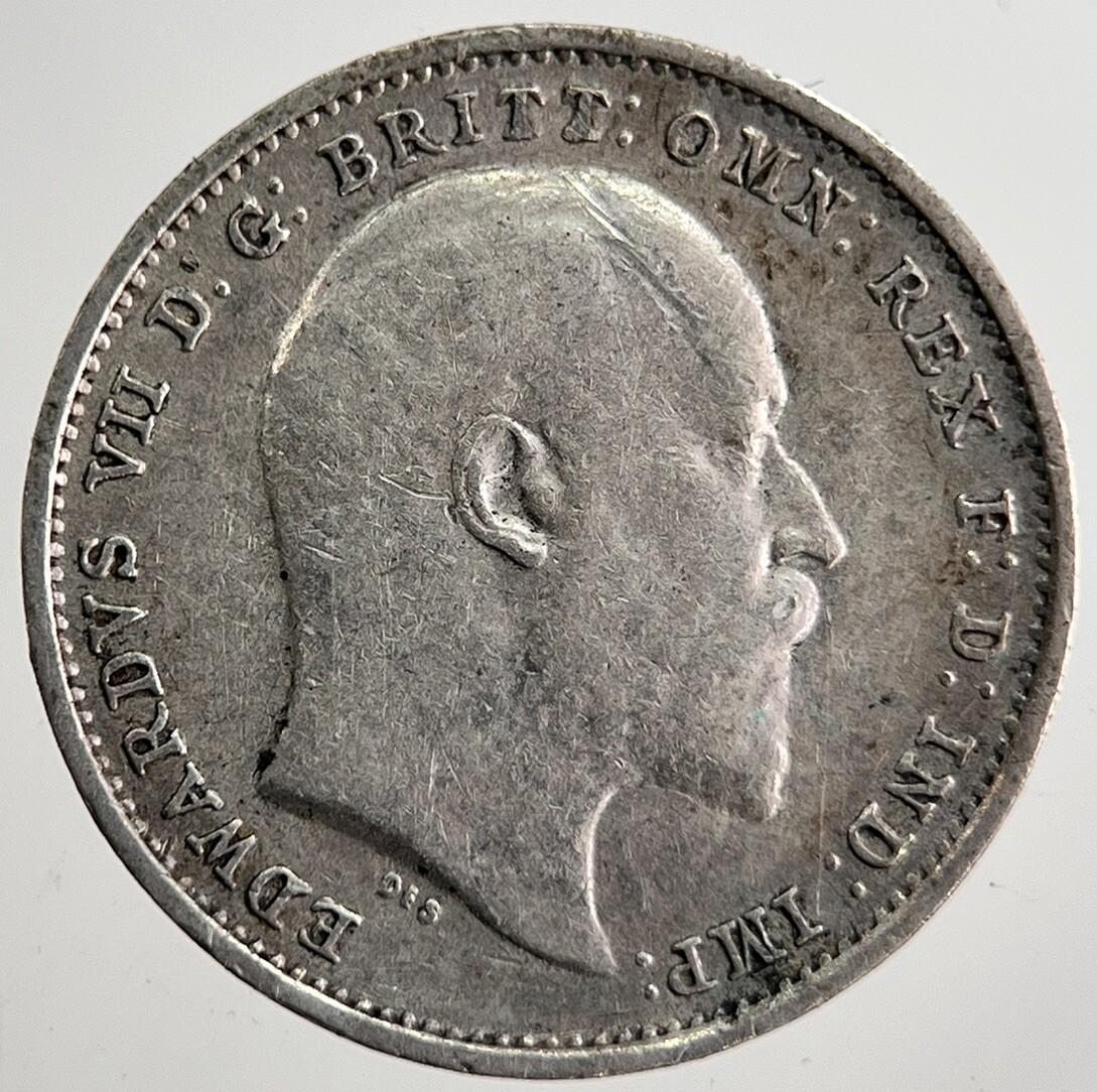 1910 Edward VII Threepence Silver Coin | Very High Grade | a8636