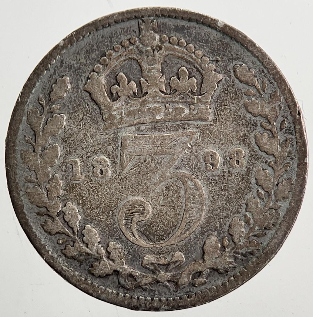 1898 Victoria Threepence Silver Coin | Collectable Grade