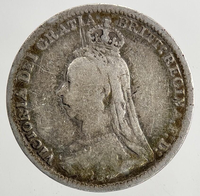 1893 Victoria Threepence Silver Coin | Fine Collectable Grade | a9080
