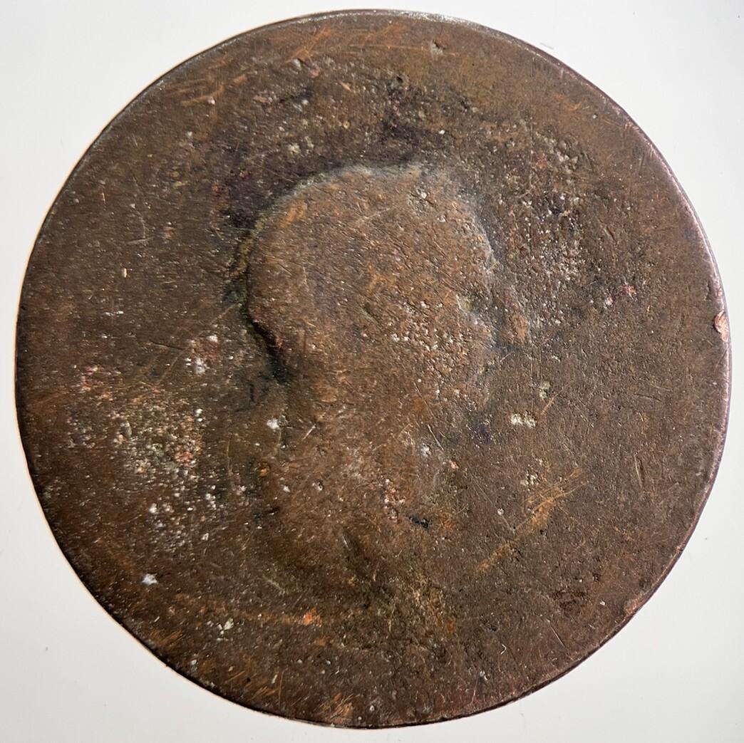 George 3rd III Half-Penny British Coin | Worn Grade