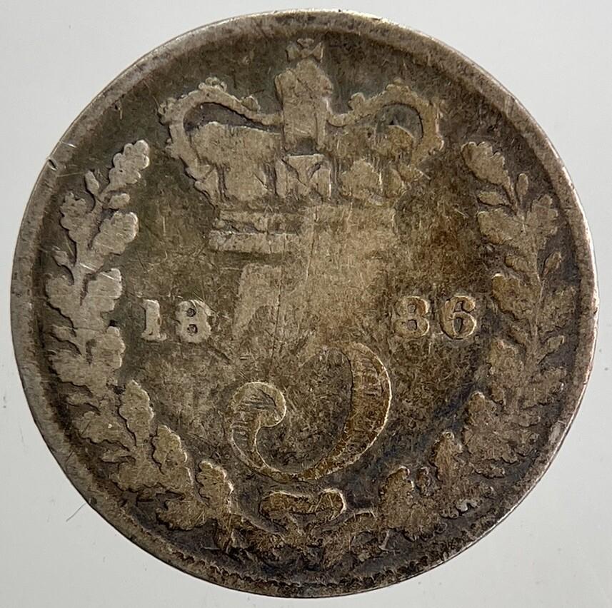 1886 Victoria Threepence Silver Coin | Collectable Grade