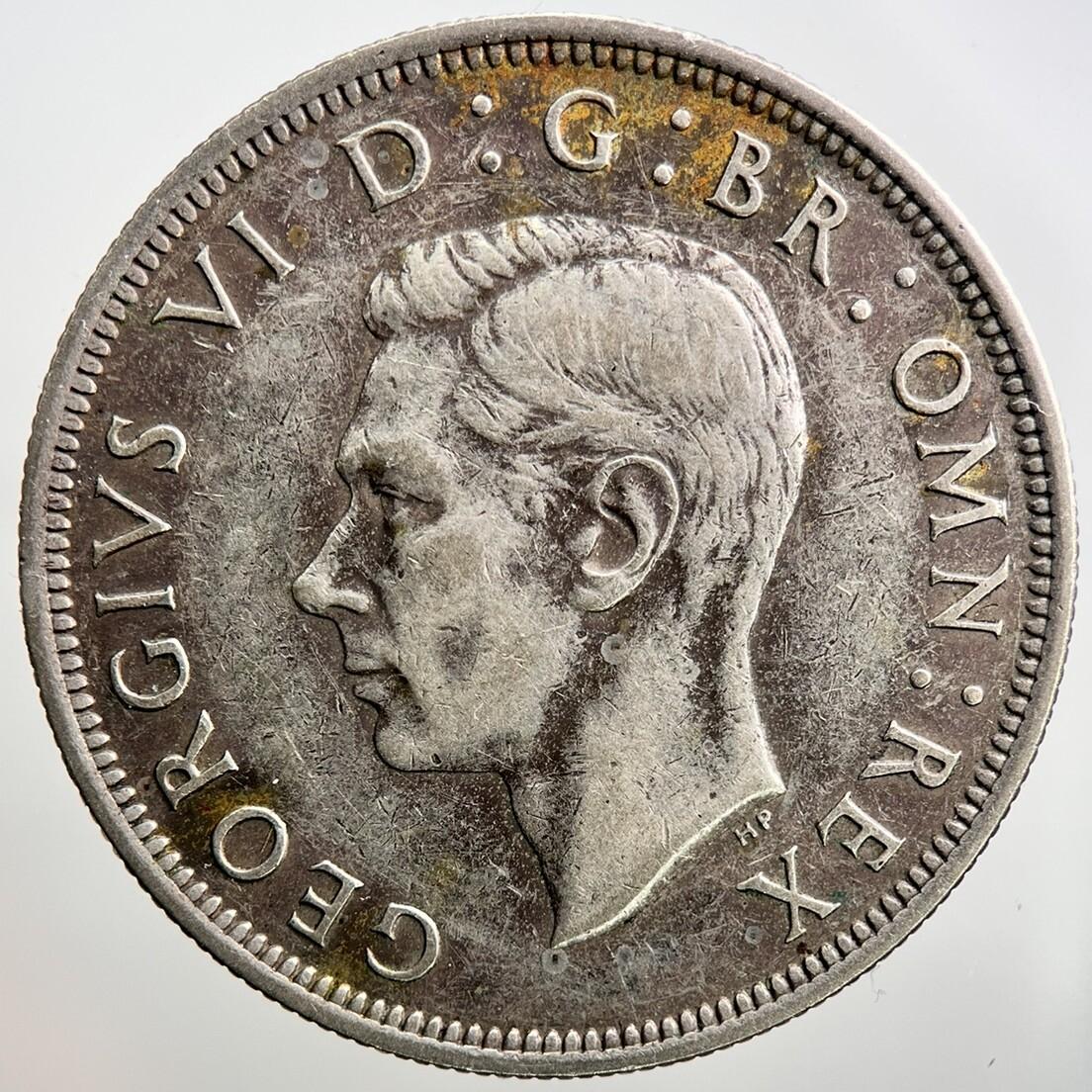 1944 George VI Half-Crown Silver Coin | Fine Collectable Grade