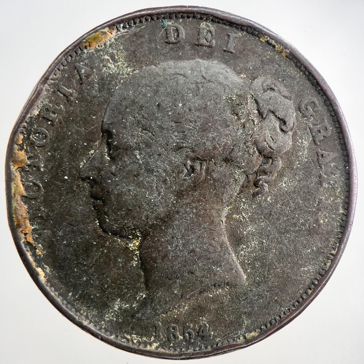 1854 Victoria One Penny Coin | Fine Collectable Grade | a9263