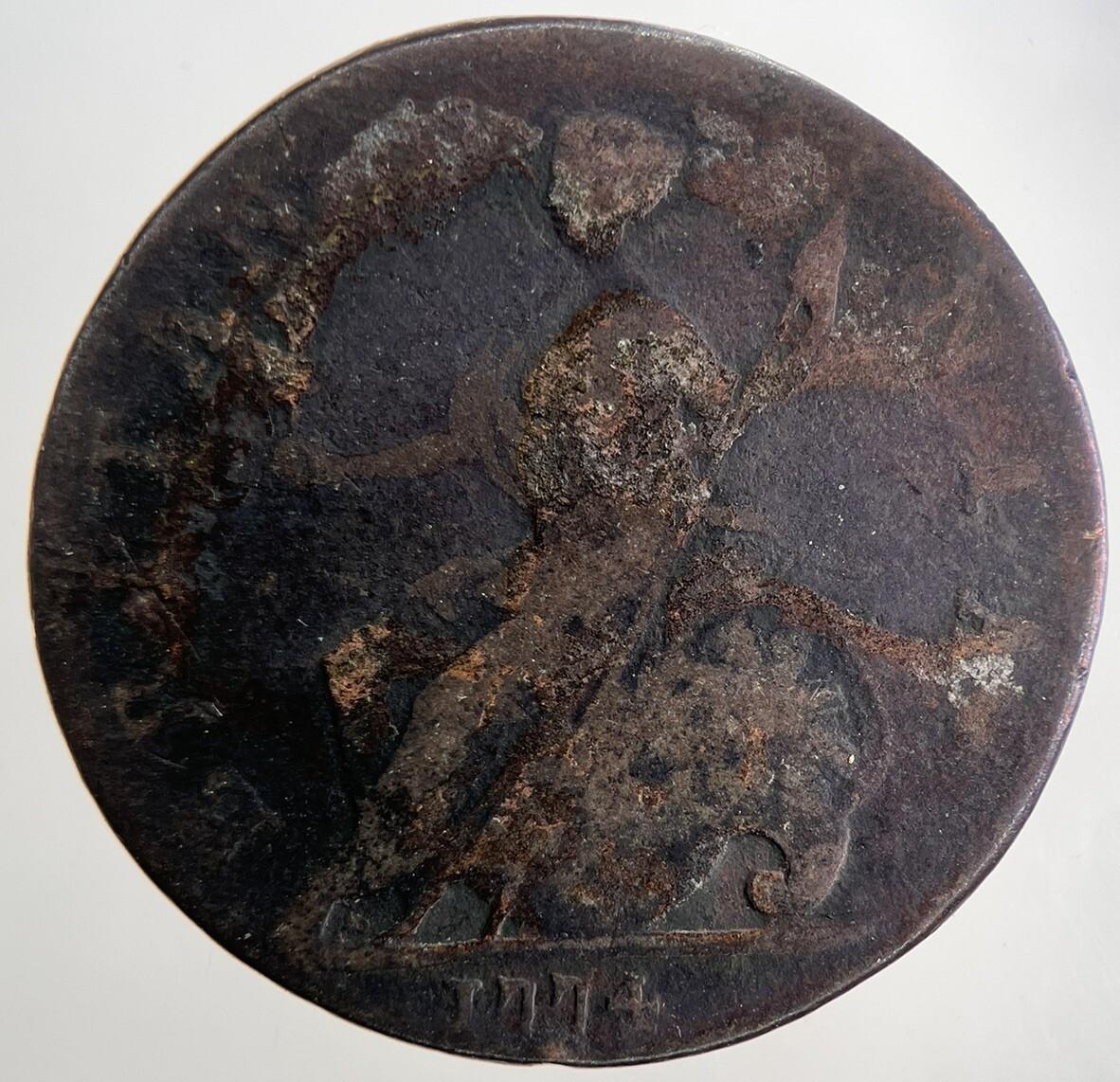 1774 George 3rd III Half-Penny British Coin | Collectable Grade | a9046