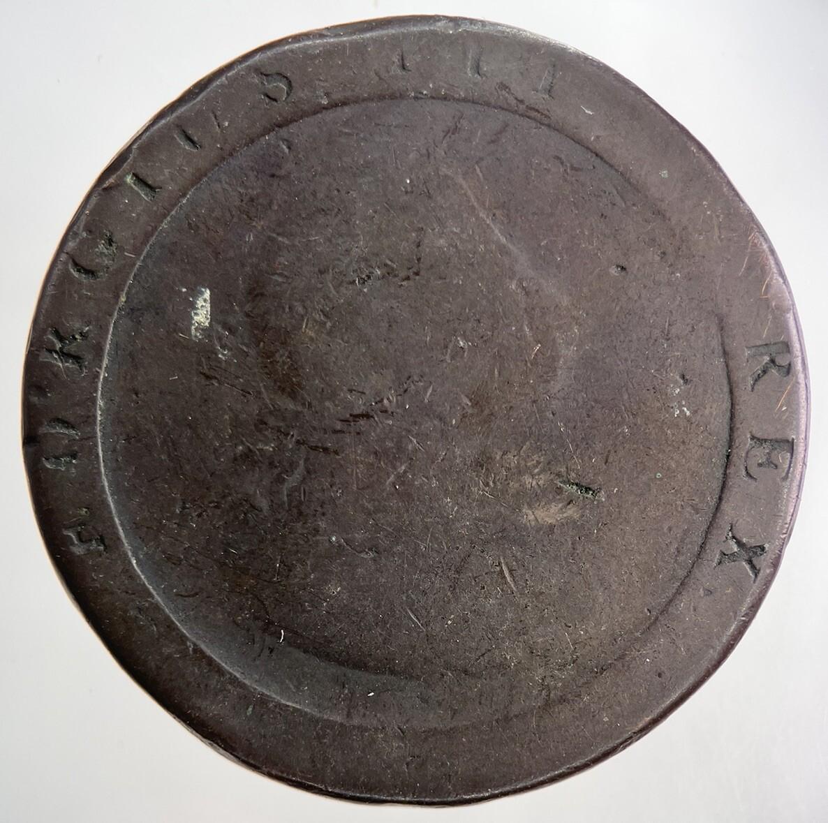 1797 George III 3rd Cartwheel One Penny Coin | Fair Grade | a9056