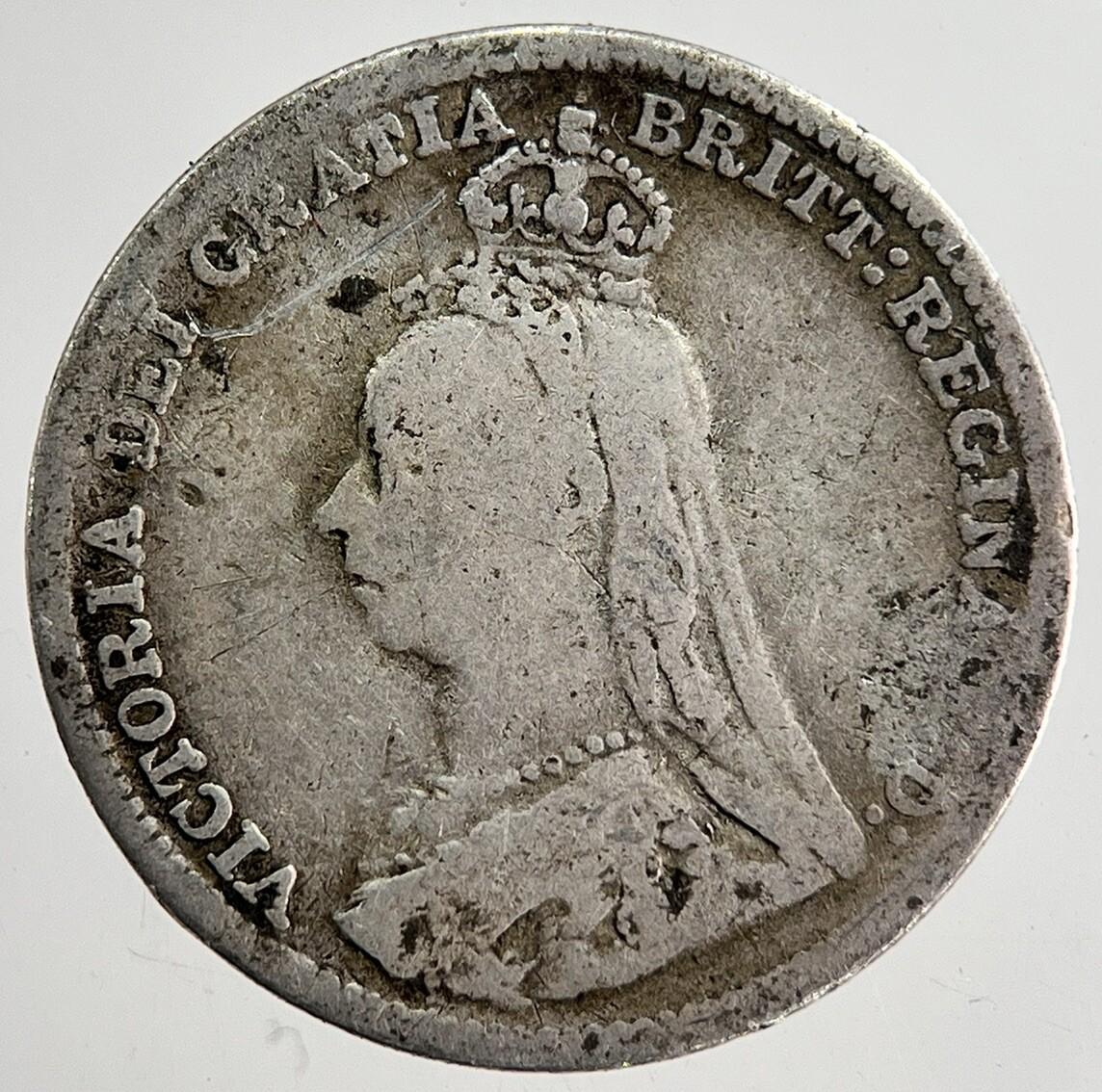 1890 Victoria Threepence Silver Coin | Collectable Grade | a8681