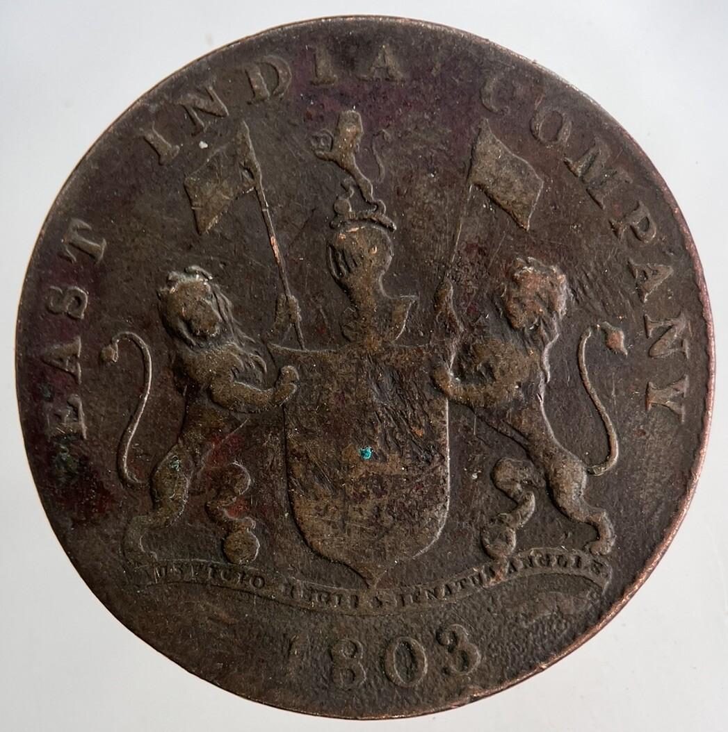 1803 East India Company XX Cash Coin | Fine Collectable Grade | a9164