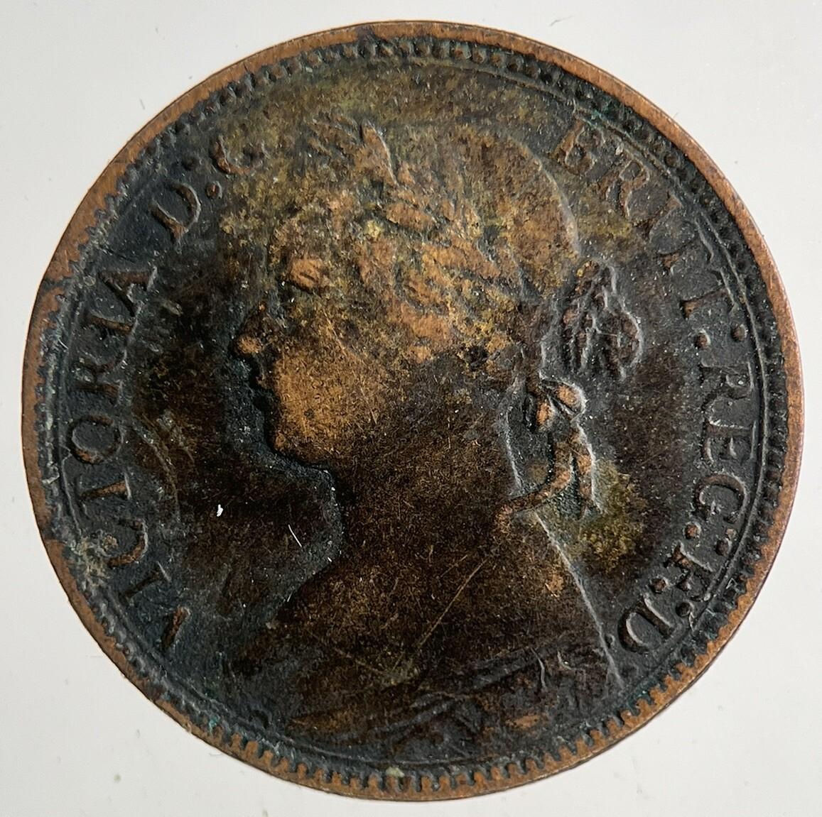 1875-H Victoria Farthing Coin | Fine Collectable Grade | a9212